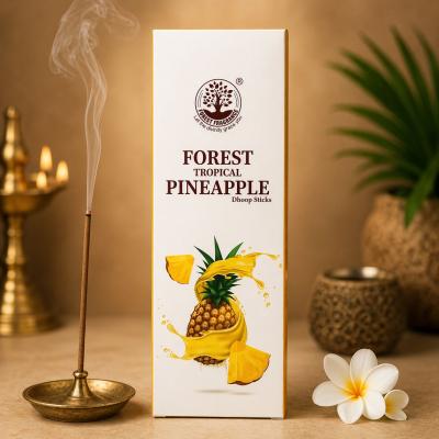 Experience a refreshing and uplifting fragrance with Forest Tropical Pineapple Dhoop Sticks.